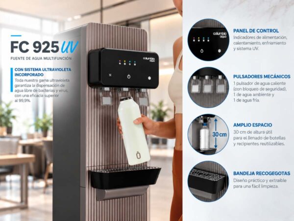 Fuente de Agua Osmotizada Columbia 925 UV