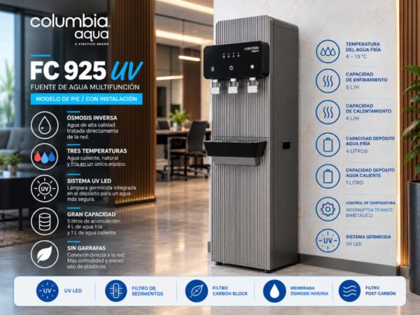 Fuente de Agua Osmotizada Columbia 925 UV
